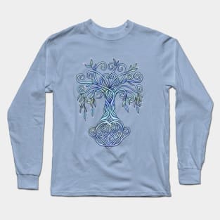 Celtic Tree of life Sky Colored Long Sleeve T-Shirt